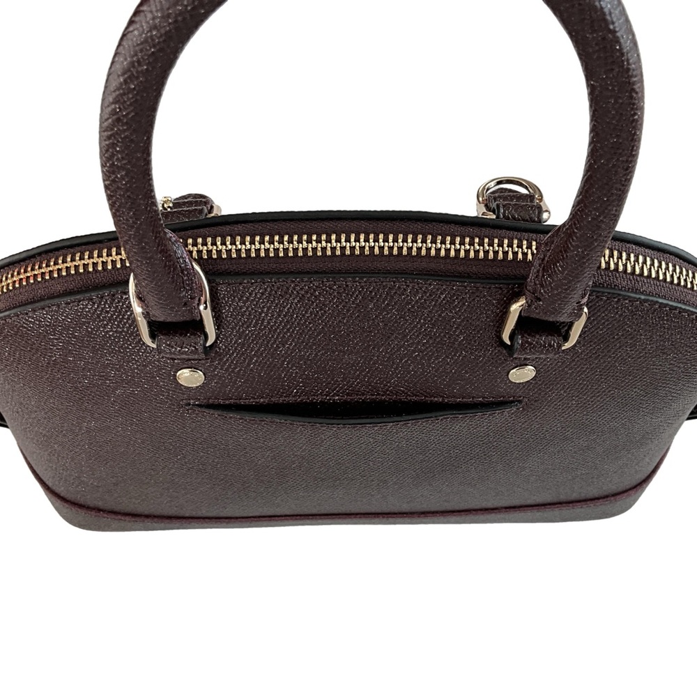 NWT Coach Mini Sierra Dome Satchel Oxblood Leather - Picture 4 of 6